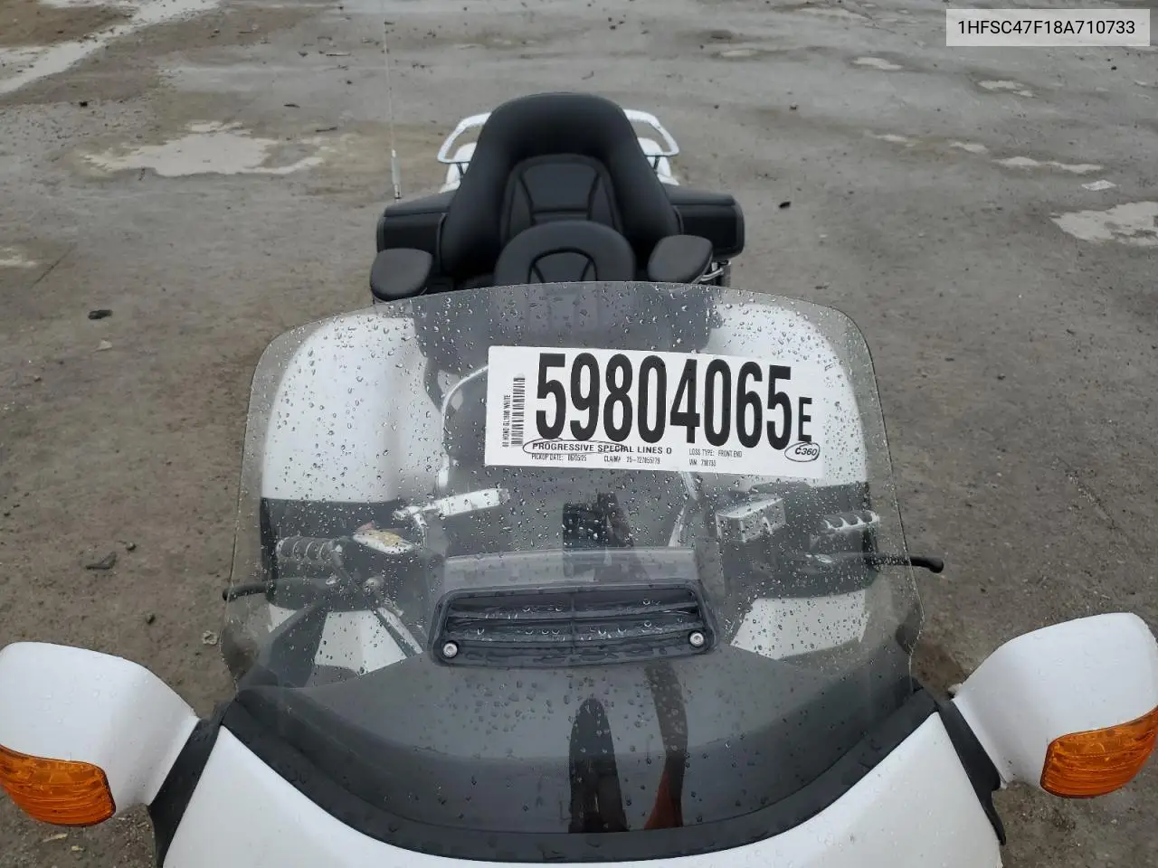 2008 Honda Gl1800 VIN: 1HFSC47F18A710733 Lot: 59804065