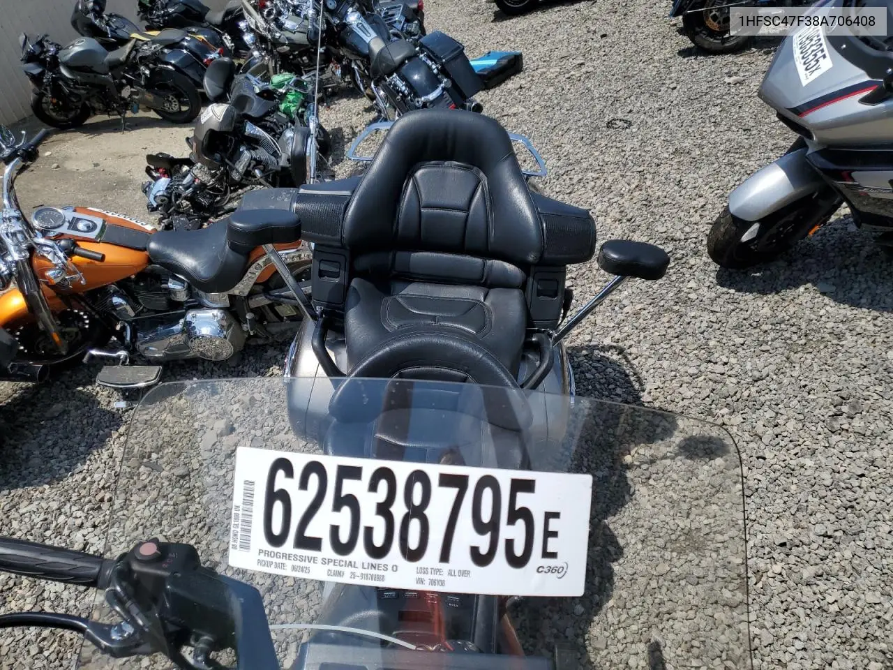2008 Honda Gl1800 VIN: 1HFSC47F38A706408 Lot: 62538795