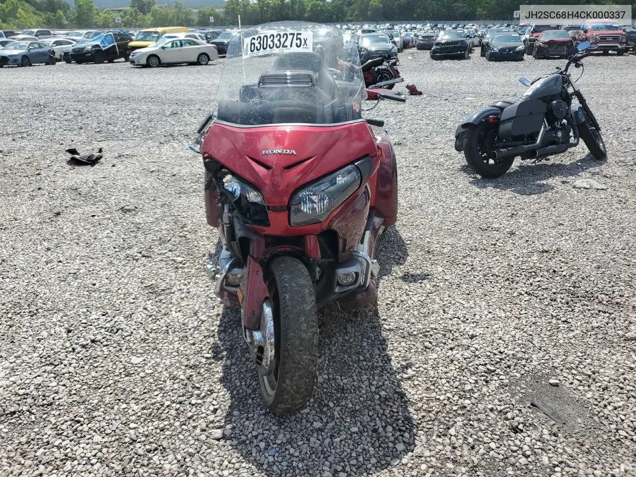 2012 Honda Gl1800 VIN: JH2SC68H4CK000337 Lot: 63033275