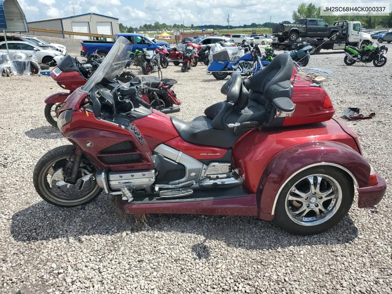 2012 Honda Gl1800 VIN: JH2SC68H4CK000337 Lot: 63033275