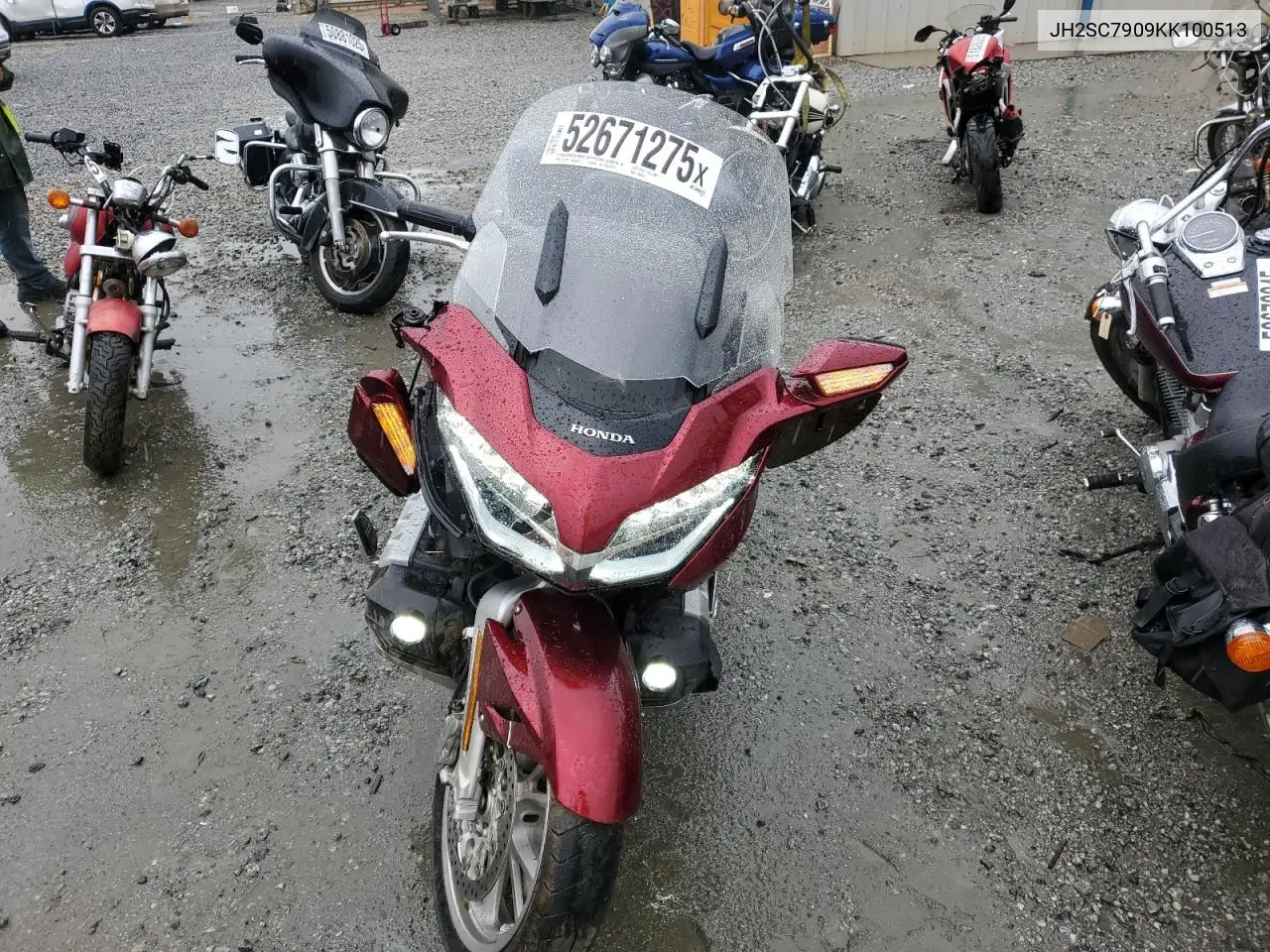 2019 Honda Gl1800 VIN: JH2SC7909KK100513 Lot: 52671275