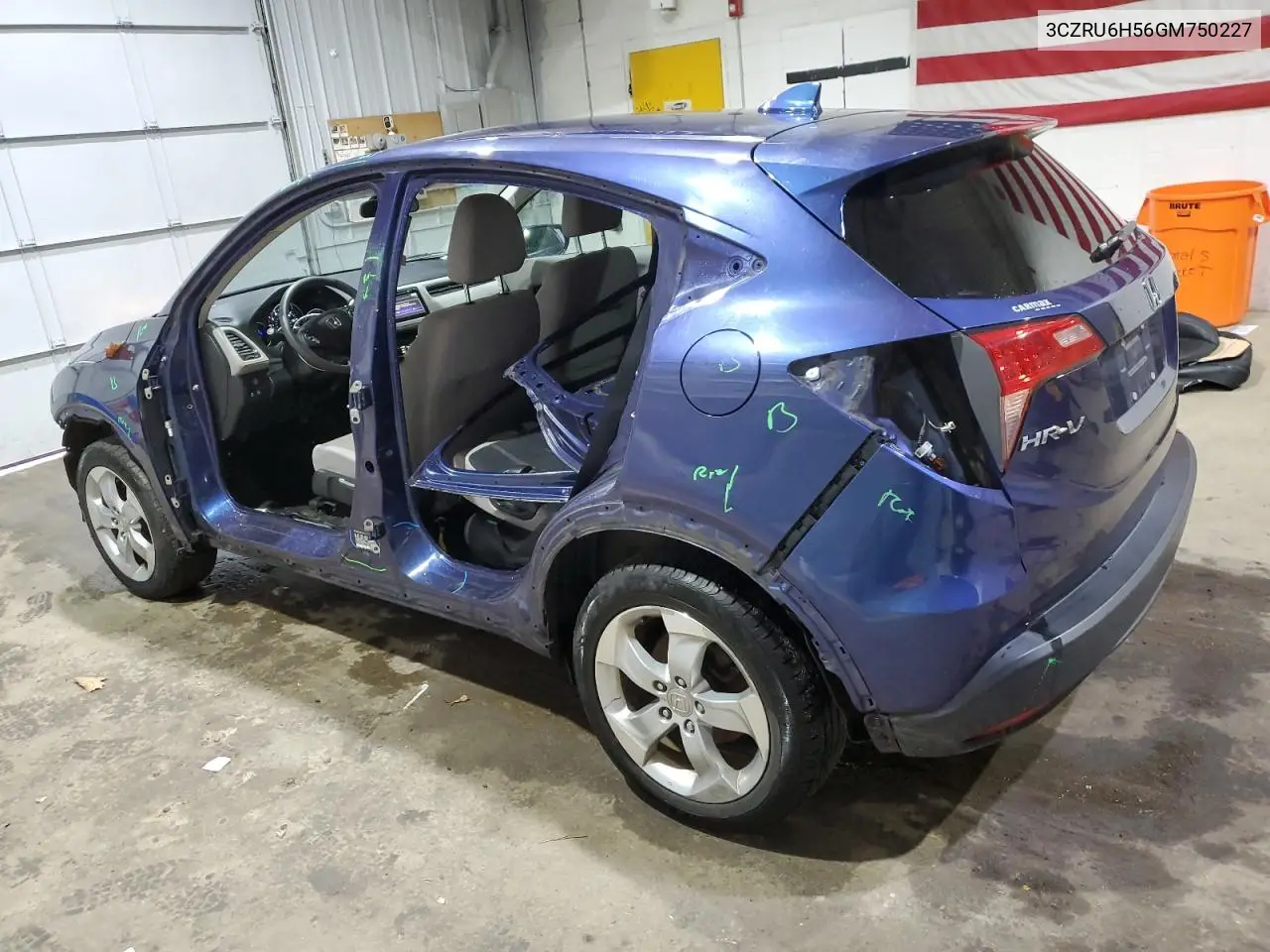 2016 Honda Hr-V Ex VIN: 3CZRU6H56GM750227 Lot: 51740255