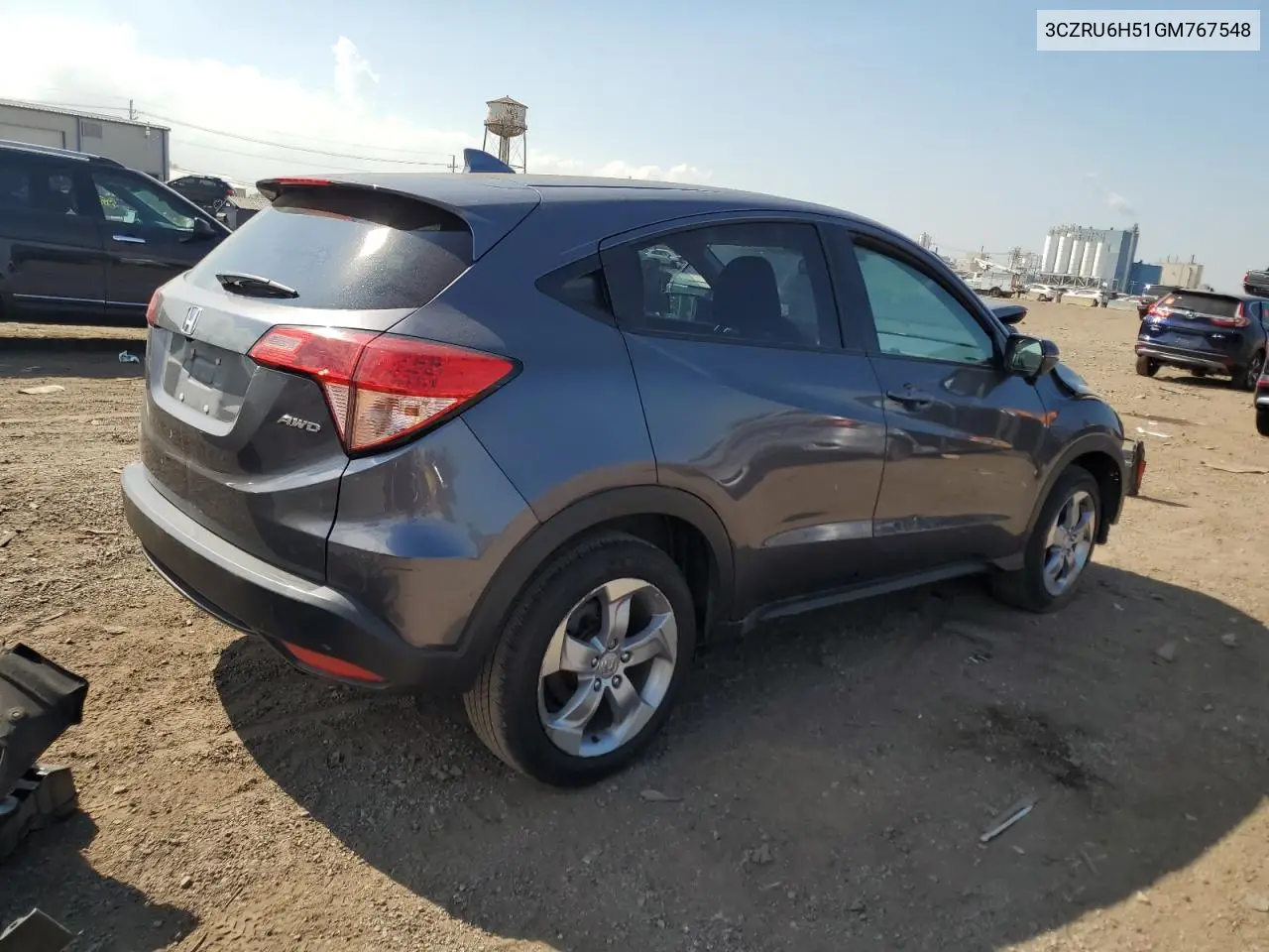 2016 Honda Hr-V Ex VIN: 3CZRU6H51GM767548 Lot: 56331125