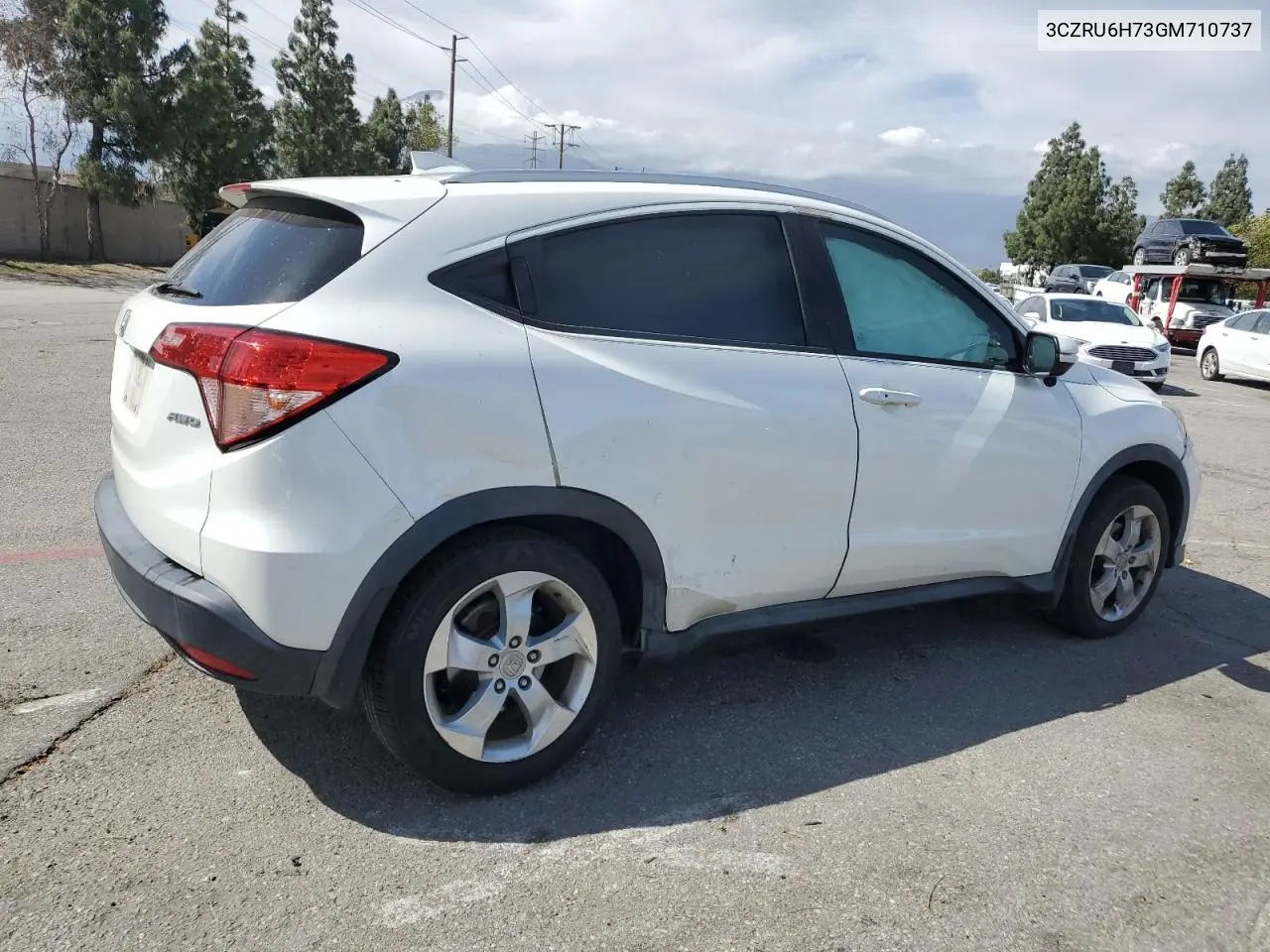 2016 Honda Hr-V Exl VIN: 3CZRU6H73GM710737 Lot: 56608625