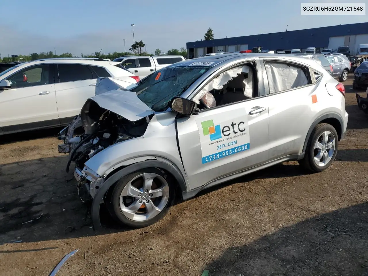 2016 Honda Hr-V Ex VIN: 3CZRU6H52GM721548 Lot: 57177985