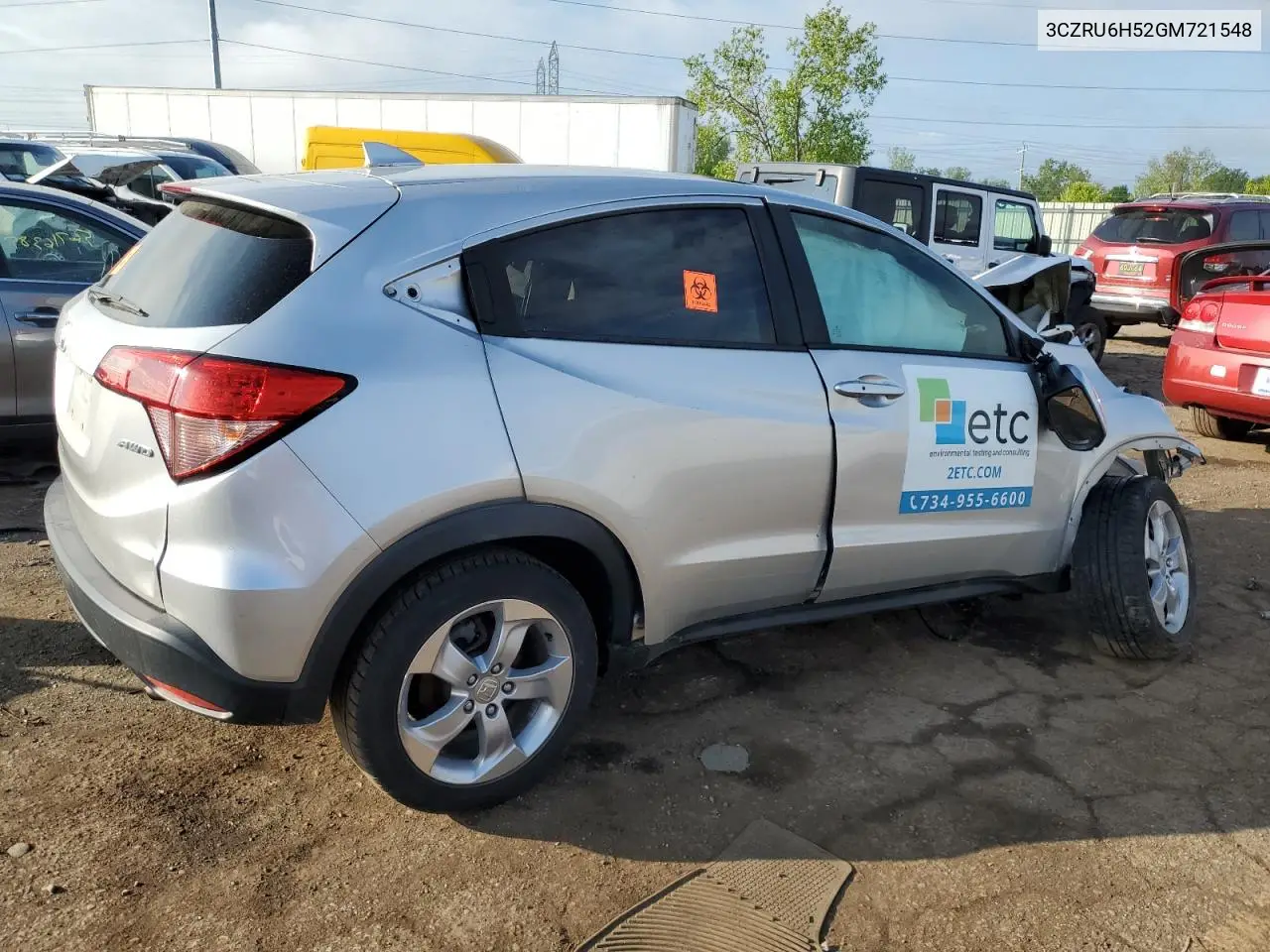 2016 Honda Hr-V Ex VIN: 3CZRU6H52GM721548 Lot: 57177985