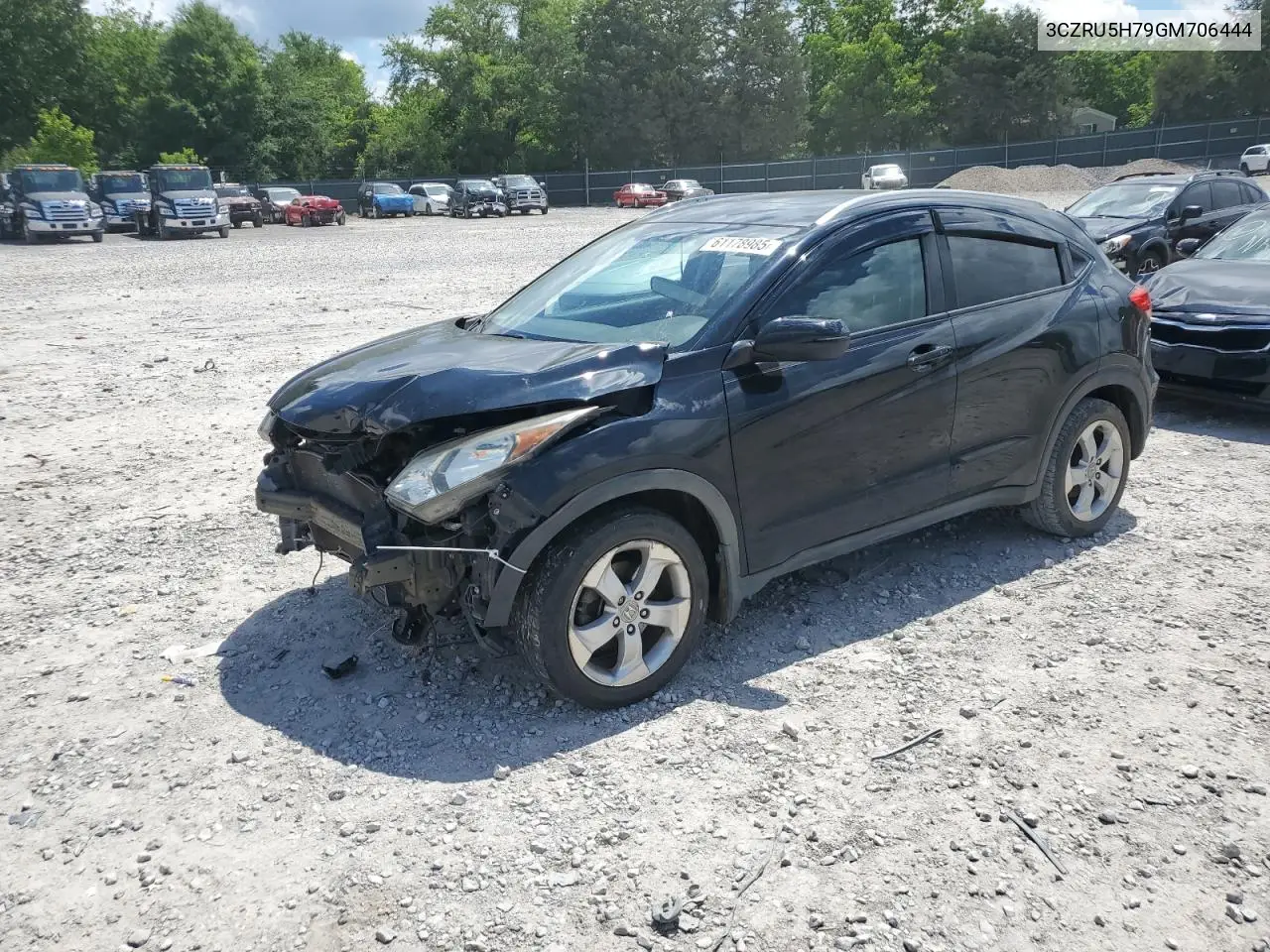 2016 Honda Hr-V Exl VIN: 3CZRU5H79GM706444 Lot: 61178985