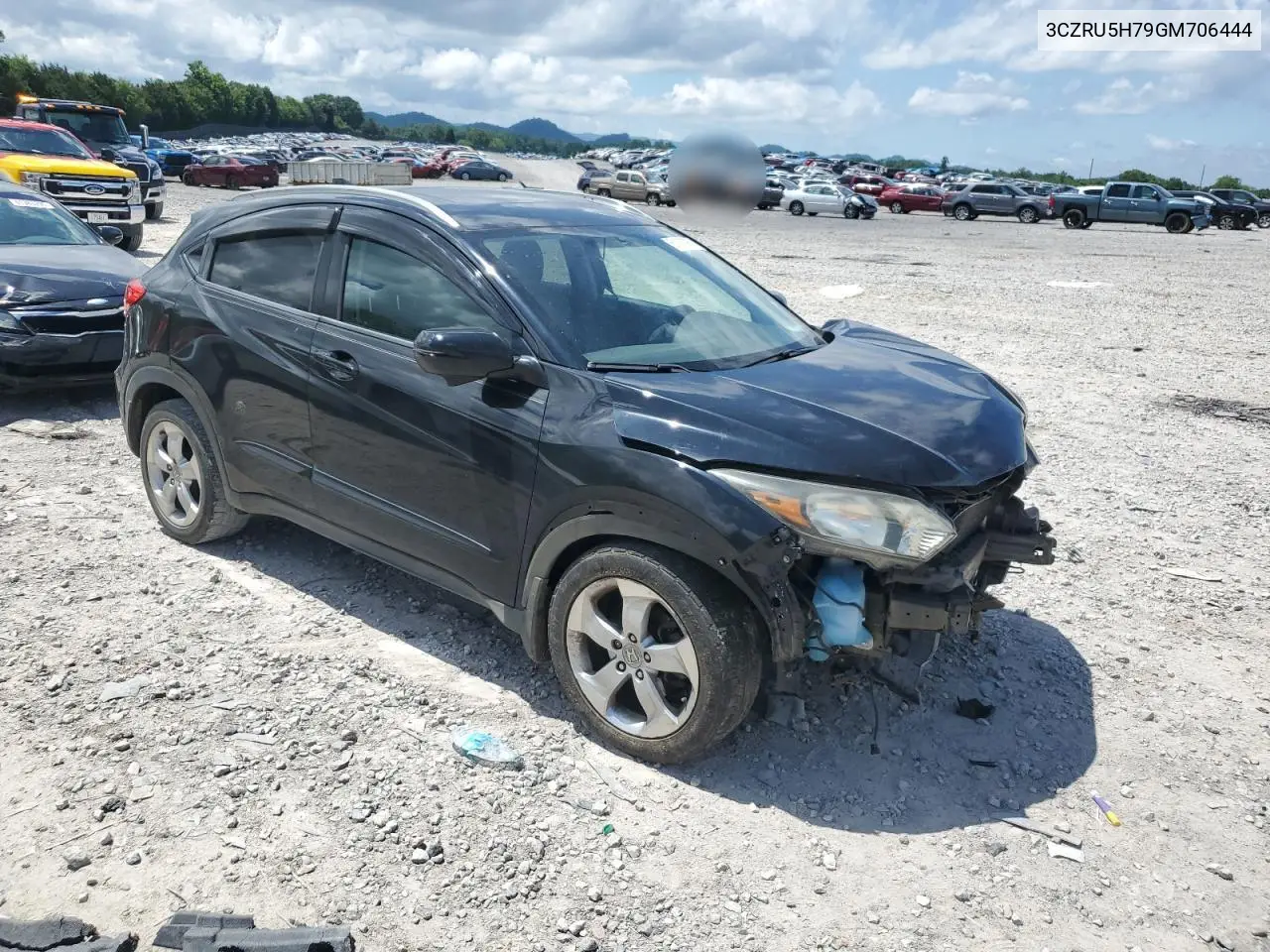 2016 Honda Hr-V Exl VIN: 3CZRU5H79GM706444 Lot: 61178985