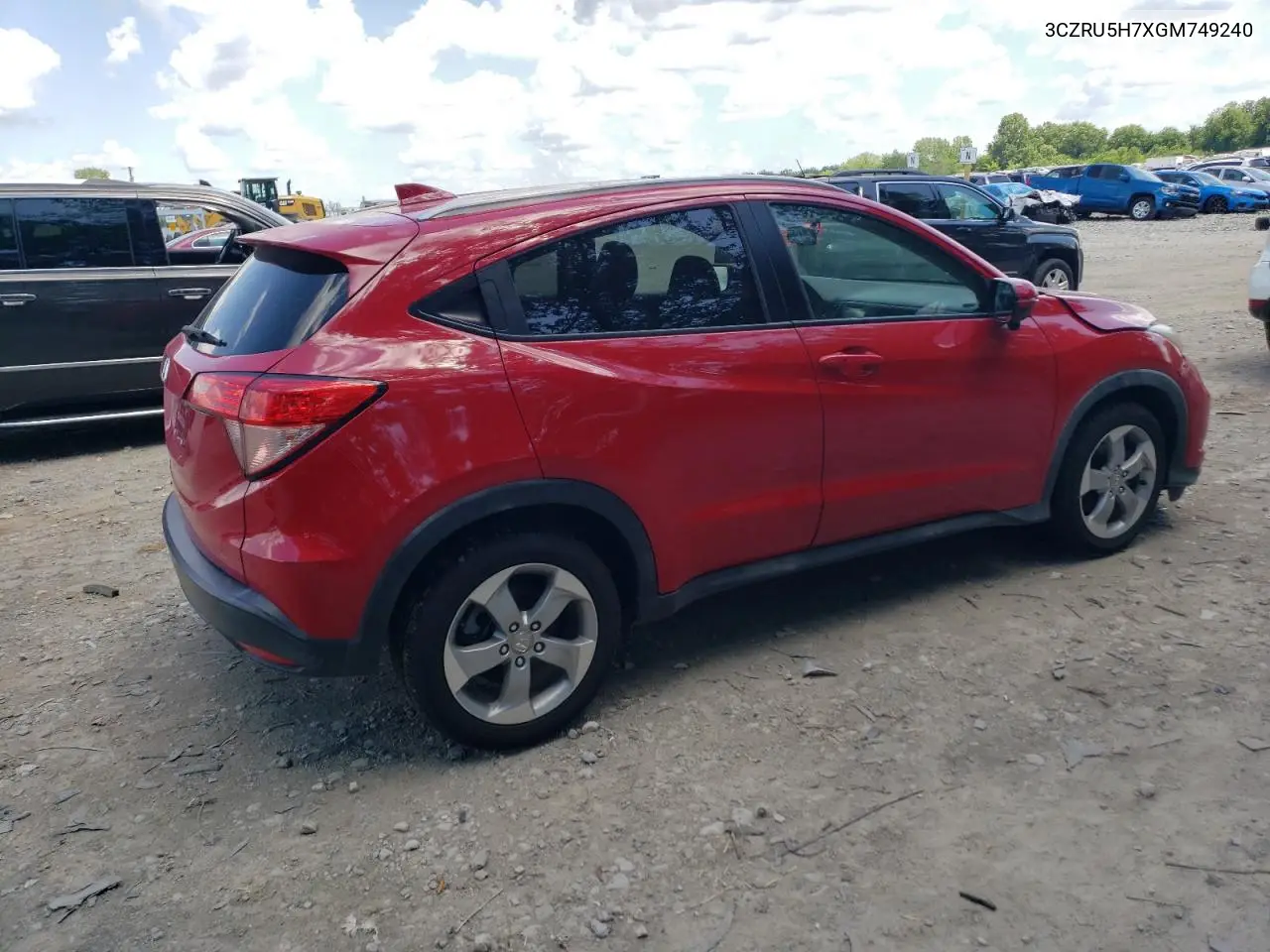 2016 Honda Hr-V Exl VIN: 3CZRU5H7XGM749240 Lot: 61651385