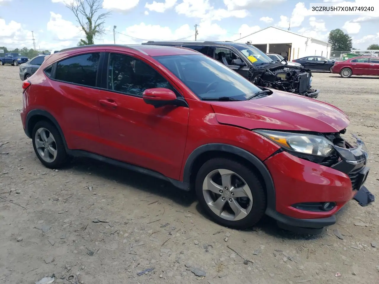 2016 Honda Hr-V Exl VIN: 3CZRU5H7XGM749240 Lot: 61651385
