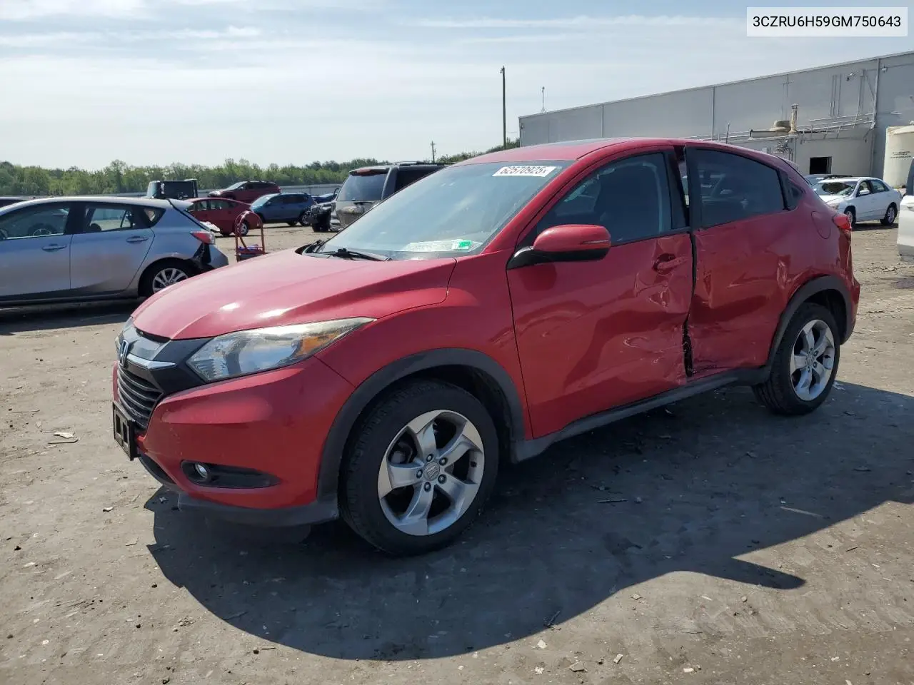 2016 Honda Hr-V Ex VIN: 3CZRU6H59GM750643 Lot: 62570925