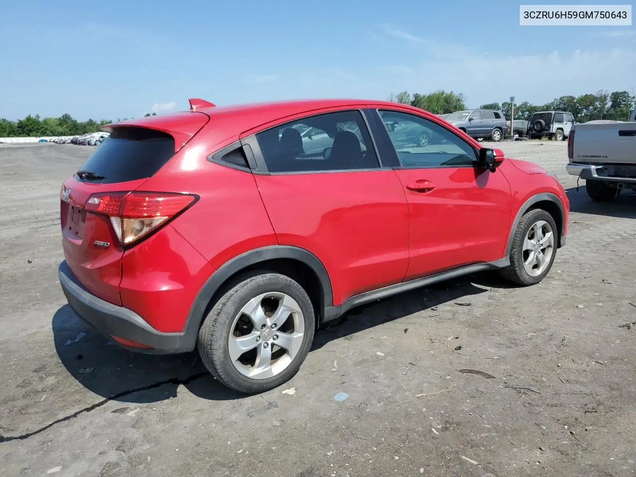 2016 Honda Hr-V Ex VIN: 3CZRU6H59GM750643 Lot: 62570925