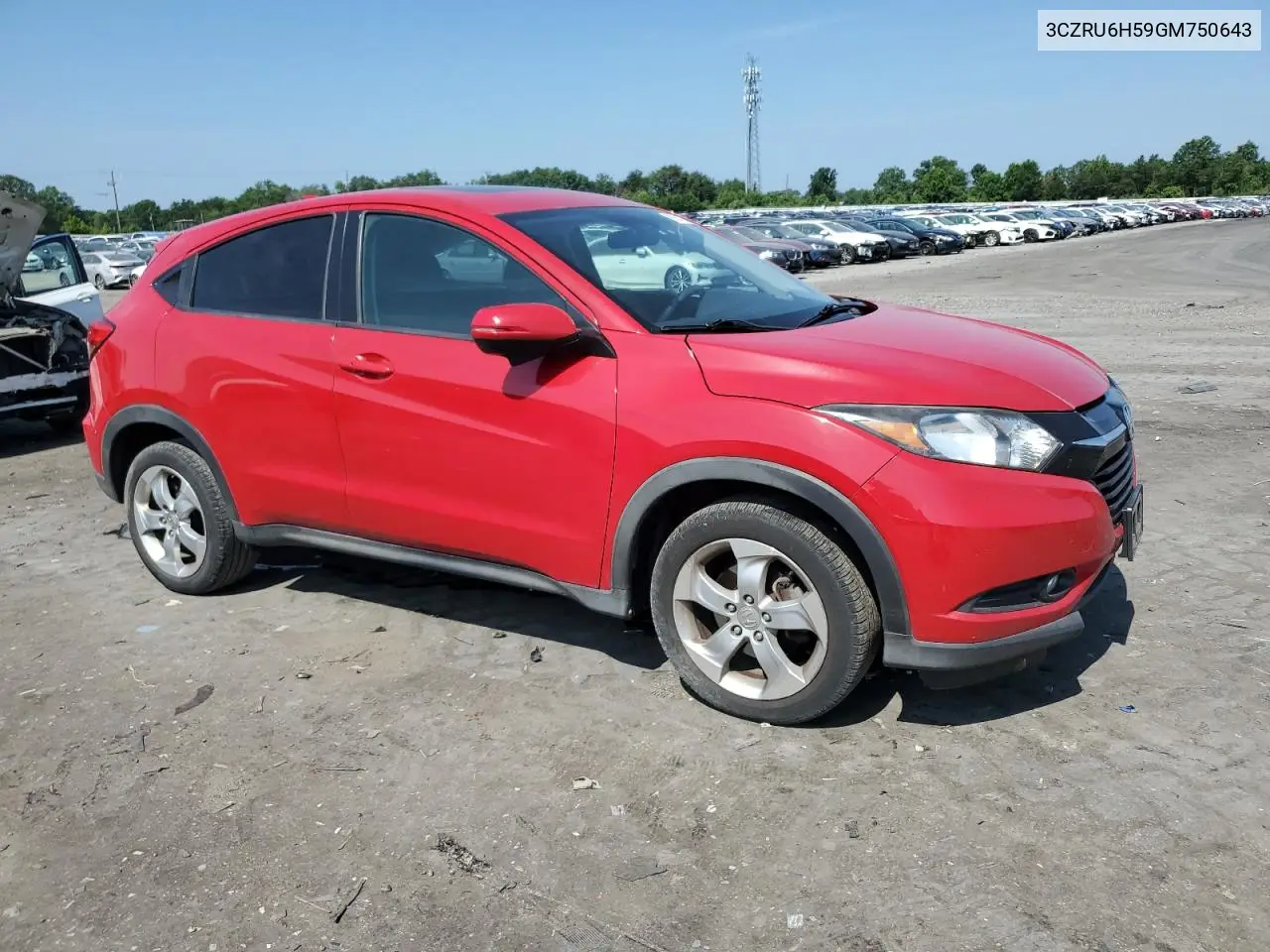 2016 Honda Hr-V Ex VIN: 3CZRU6H59GM750643 Lot: 62570925