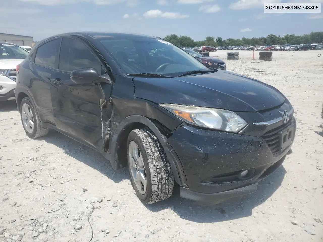 2016 Honda Hr-V Ex VIN: 3CZRU6H59GM743806 Lot: 62590955