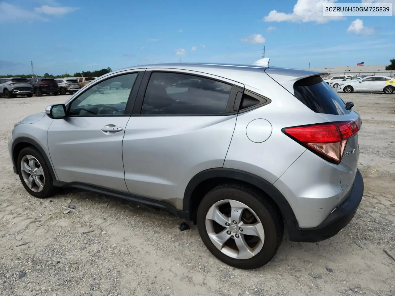 2016 Honda Hr-V Ex VIN: 3CZRU6H50GM725839 Lot: 62774315
