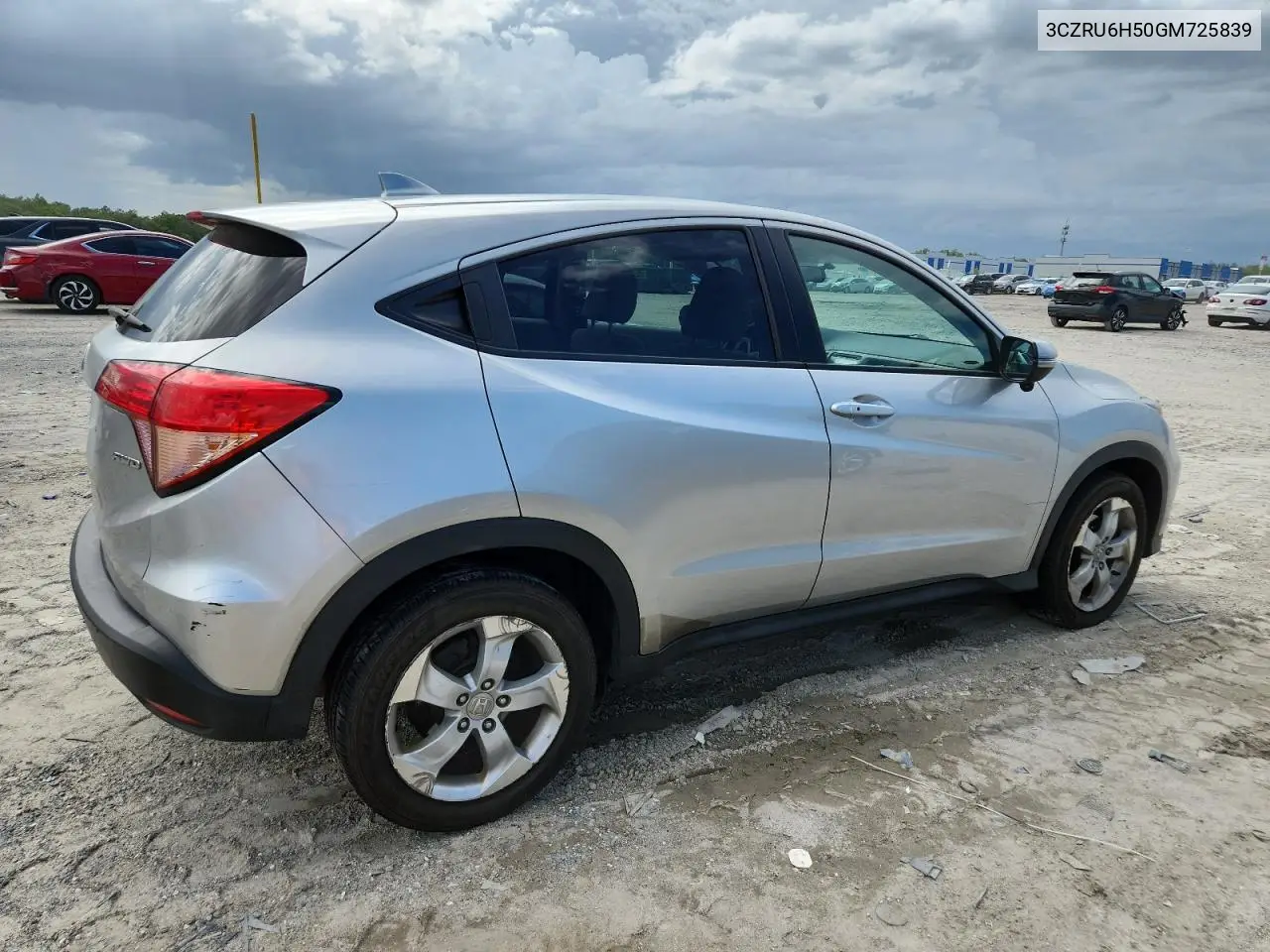 2016 Honda Hr-V Ex VIN: 3CZRU6H50GM725839 Lot: 62774315