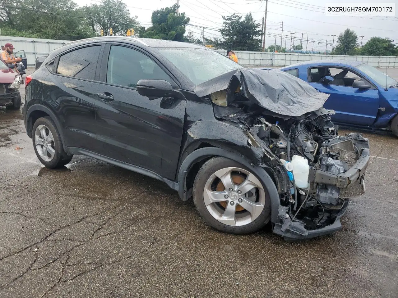 2016 Honda Hr-V Exl VIN: 3CZRU6H78GM700172 Lot: 62995275