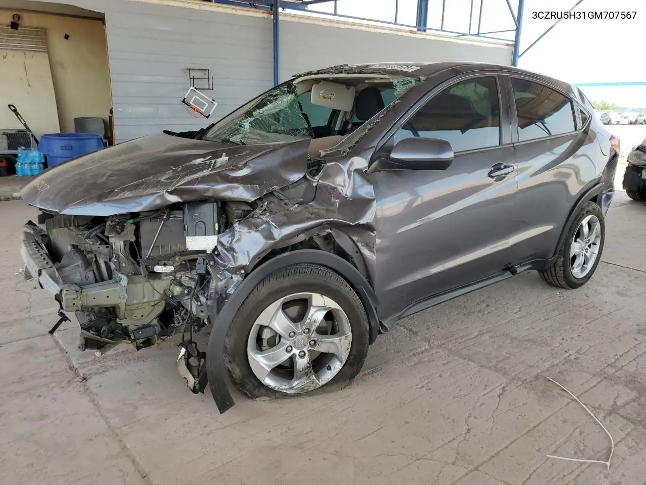 2016 Honda Hr-V Lx VIN: 3CZRU5H31GM707567 Lot: 63100145