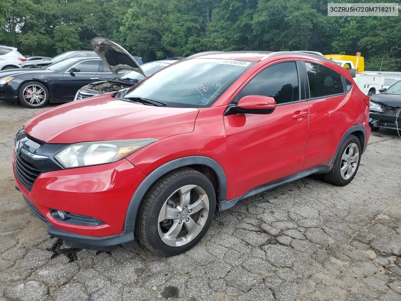 2016 Honda Hr-V Exl VIN: 3CZRU5H72GM718211 Lot: 63126395