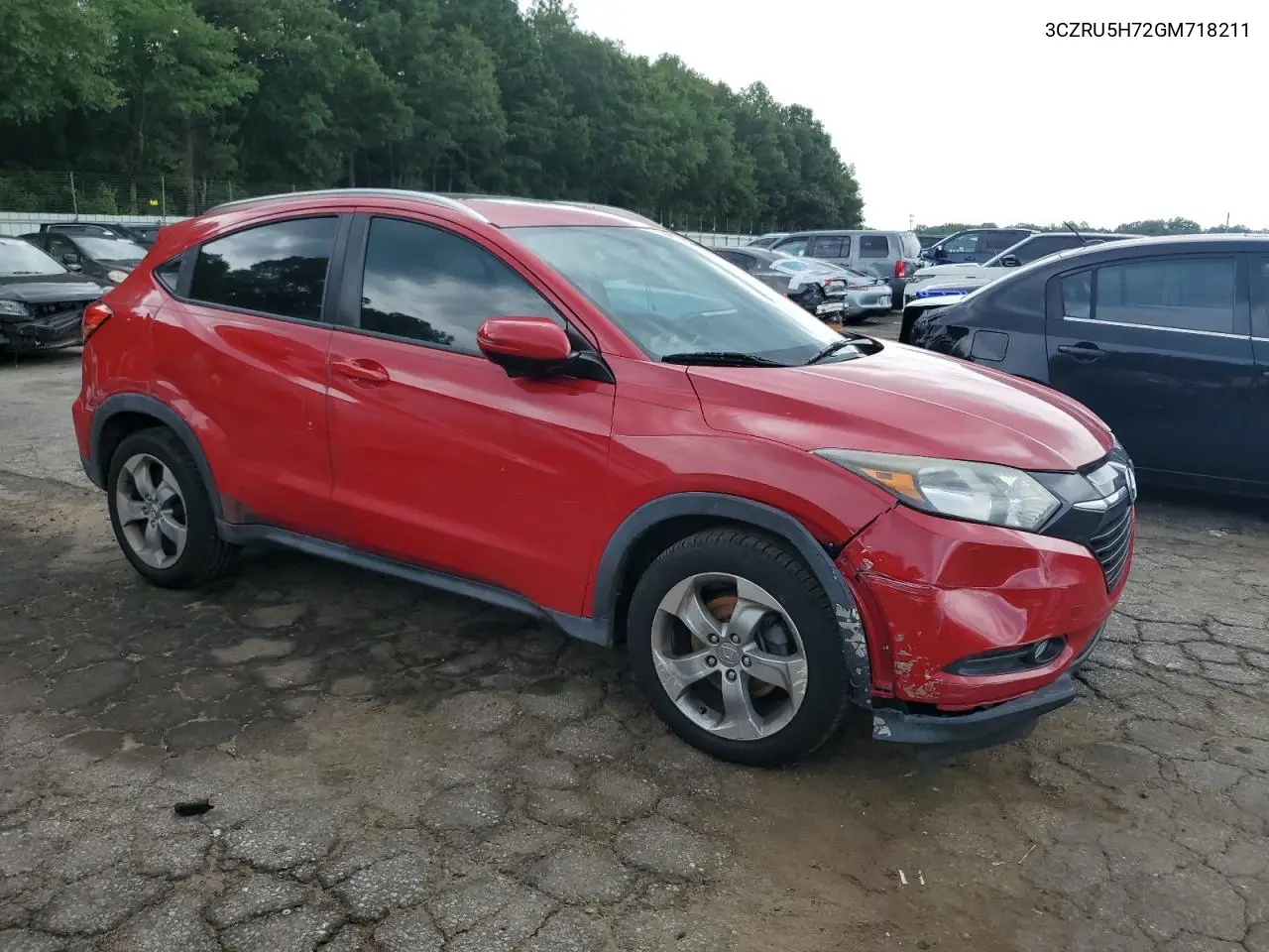 2016 Honda Hr-V Exl VIN: 3CZRU5H72GM718211 Lot: 63126395