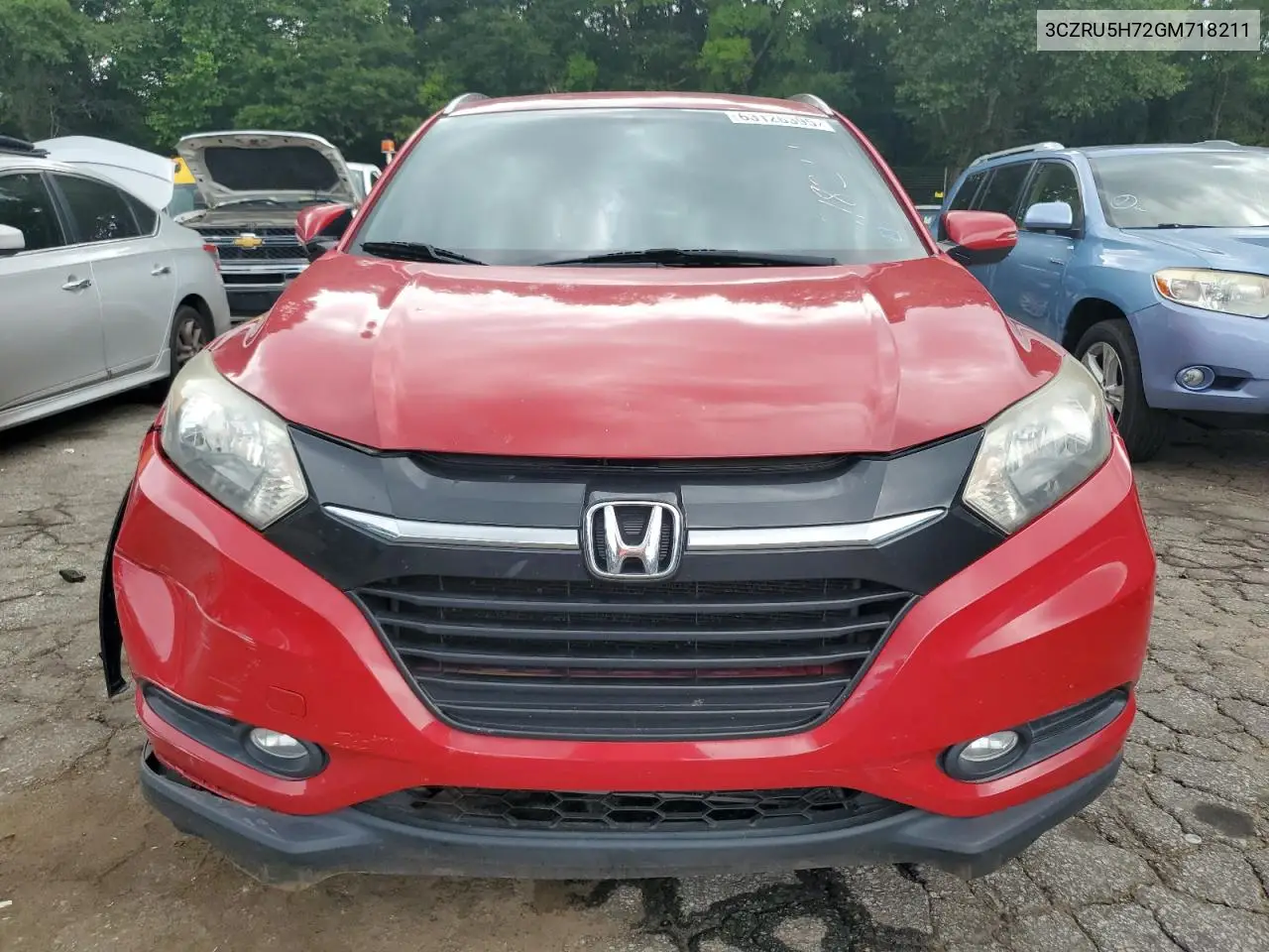 2016 Honda Hr-V Exl VIN: 3CZRU5H72GM718211 Lot: 63126395