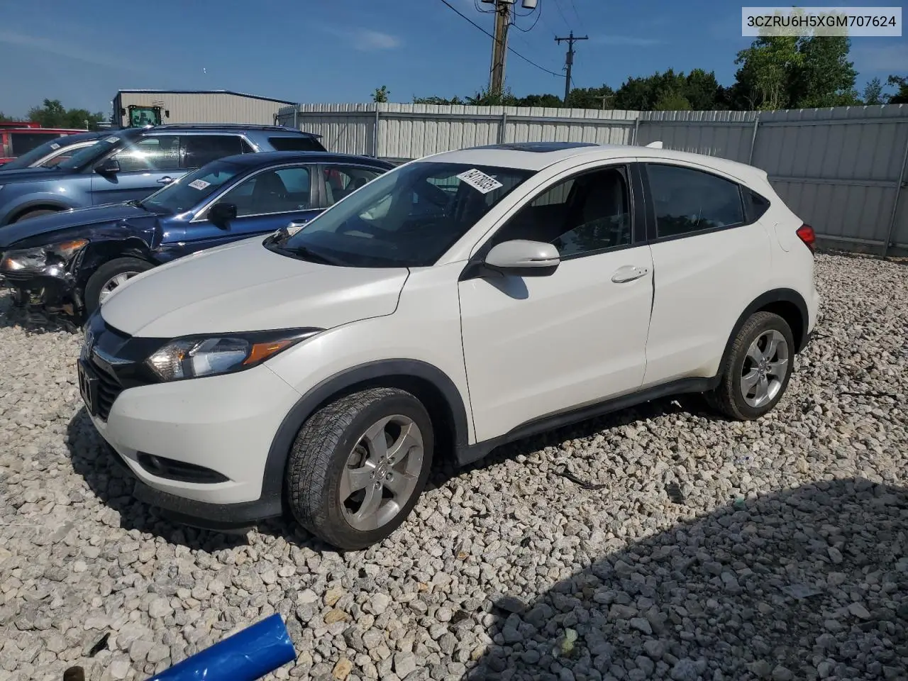 2016 Honda Hr-V Ex VIN: 3CZRU6H5XGM707624 Lot: 64178035