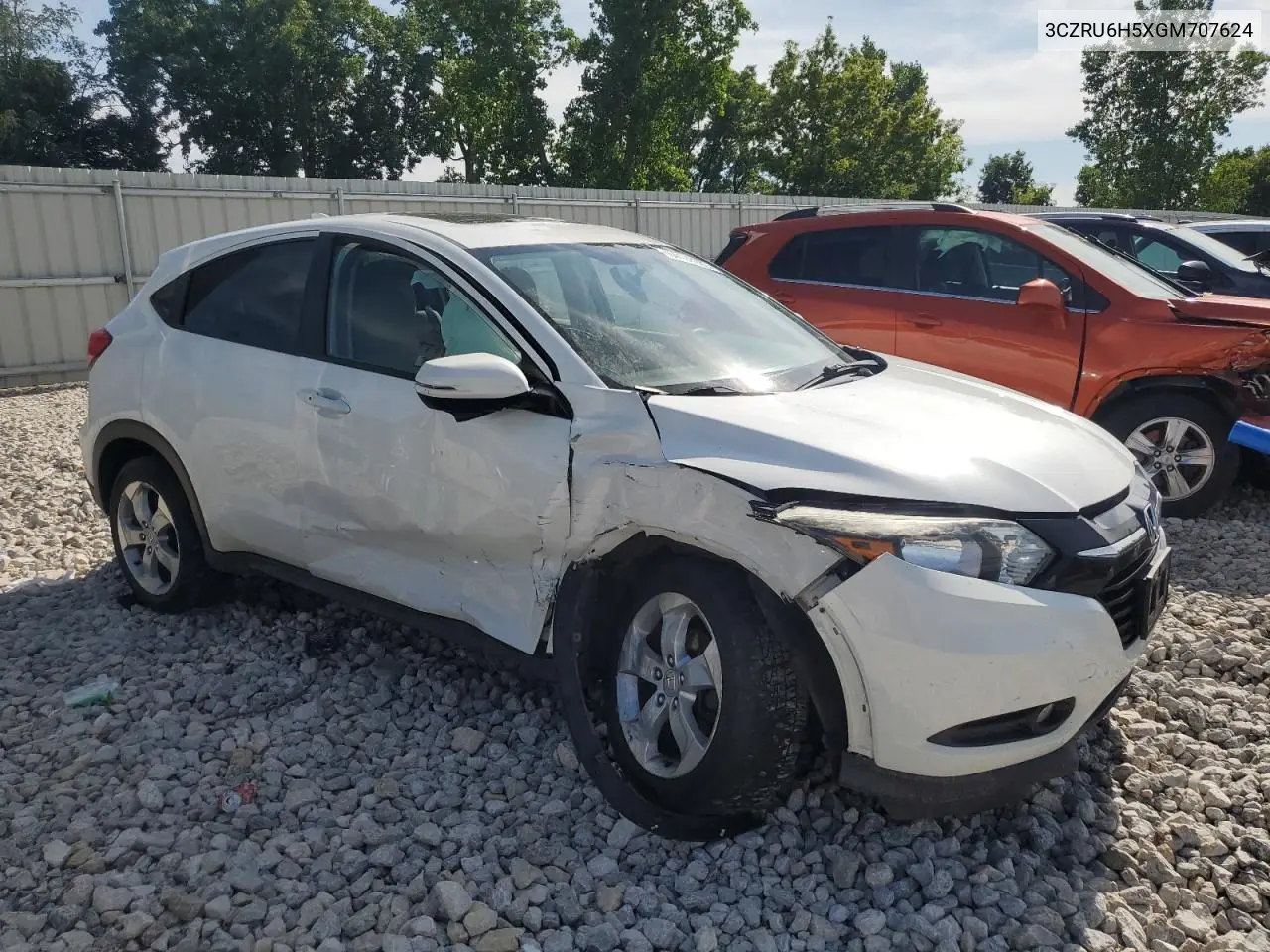 2016 Honda Hr-V Ex VIN: 3CZRU6H5XGM707624 Lot: 64178035