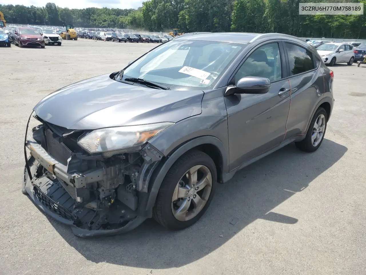 2016 Honda Hr-V Exl VIN: 3CZRU6H77GM758189 Lot: 64881715