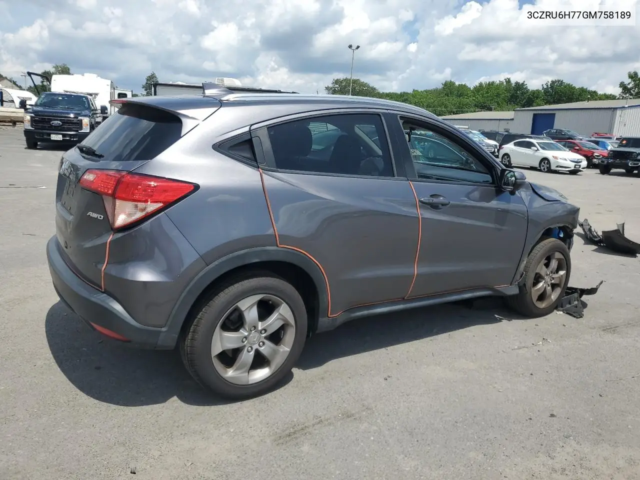 2016 Honda Hr-V Exl VIN: 3CZRU6H77GM758189 Lot: 64881715