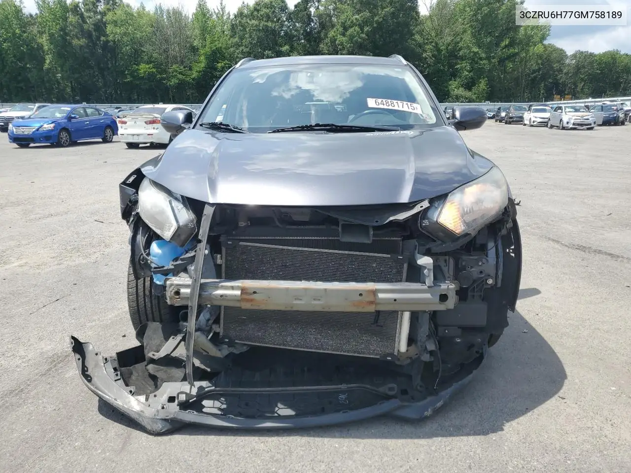 2016 Honda Hr-V Exl VIN: 3CZRU6H77GM758189 Lot: 64881715