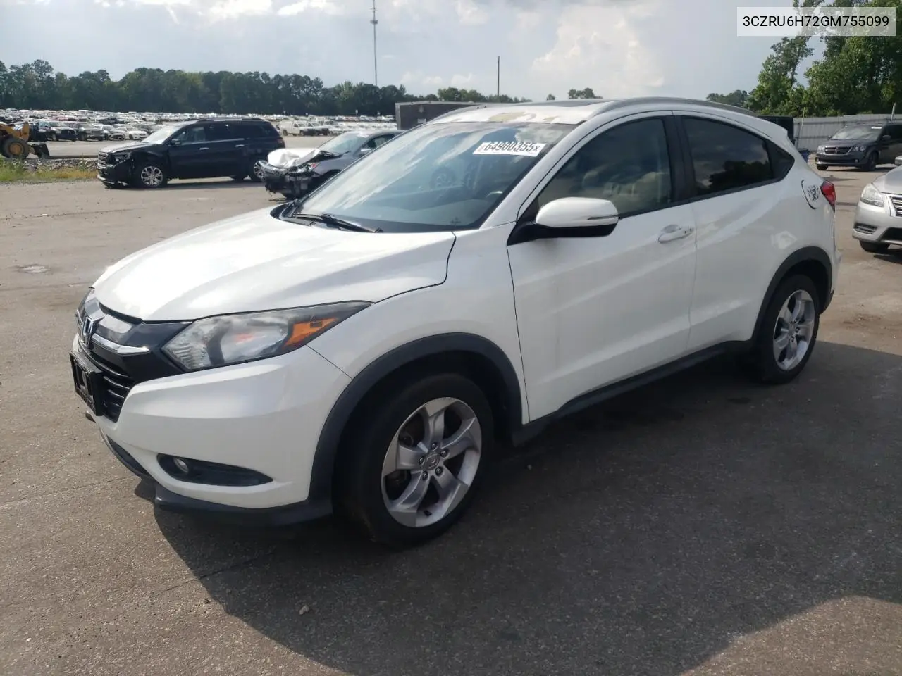 2016 Honda Hr-V Exl VIN: 3CZRU6H72GM755099 Lot: 64900355