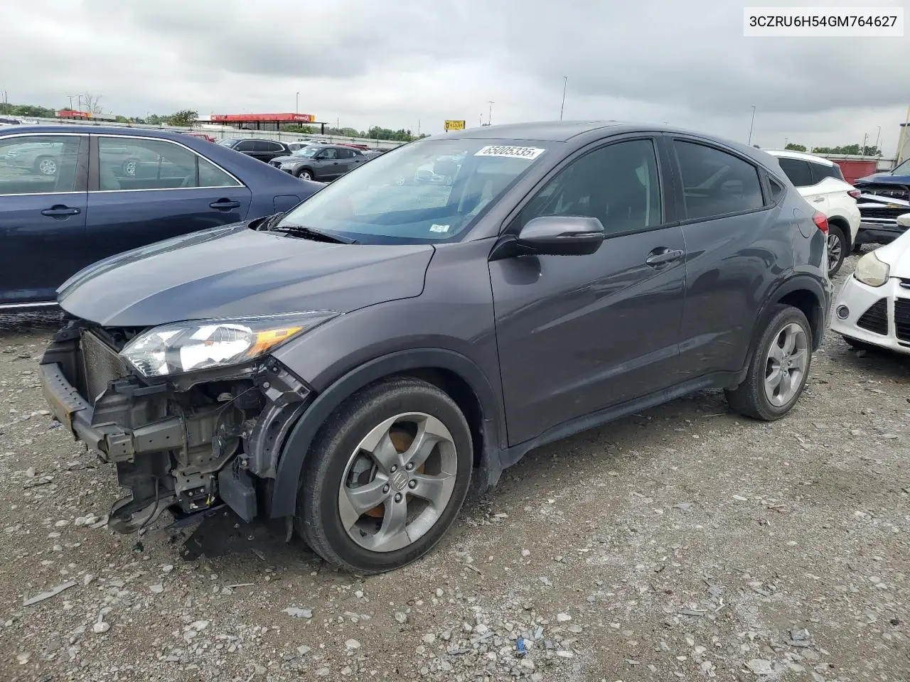 2016 Honda Hr-V Ex VIN: 3CZRU6H54GM764627 Lot: 65005335