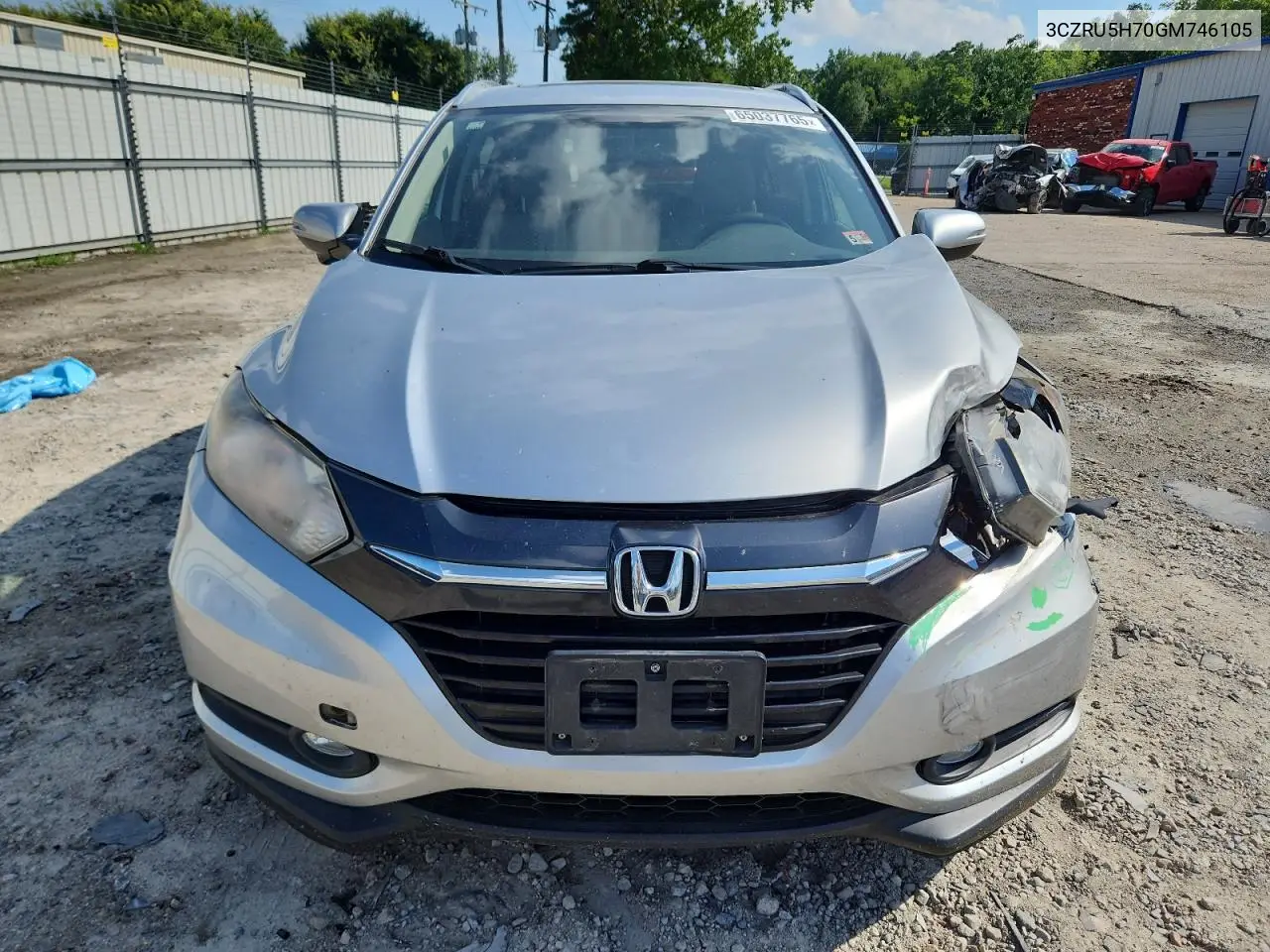 2016 Honda Hr-V Exl VIN: 3CZRU5H70GM746105 Lot: 65037765