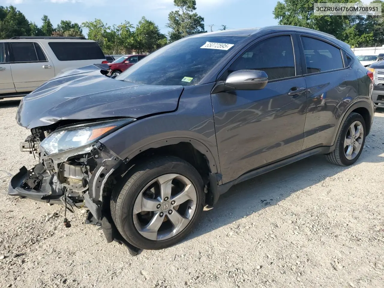 2016 Honda Hr-V Exl VIN: 3CZRU6H76GM708951 Lot: 65072595