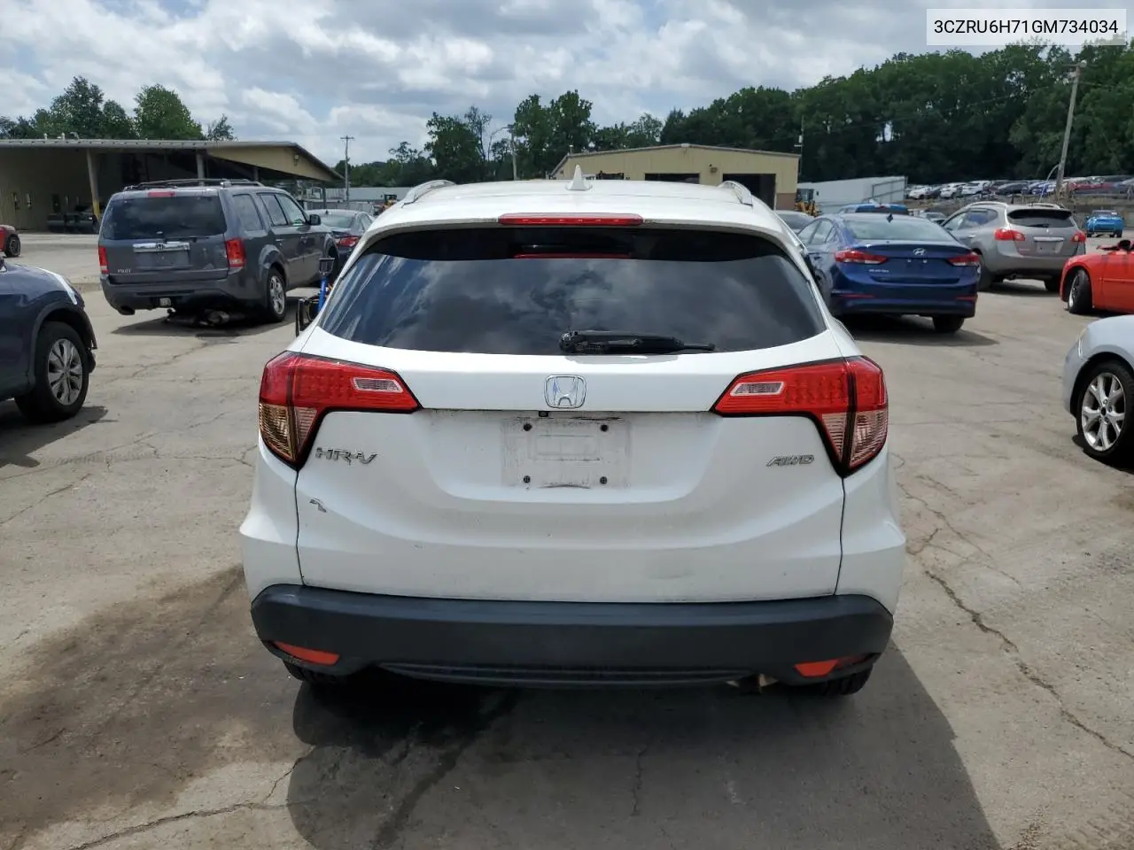 2016 Honda Hr-V Exl VIN: 3CZRU6H71GM734034 Lot: 65218025