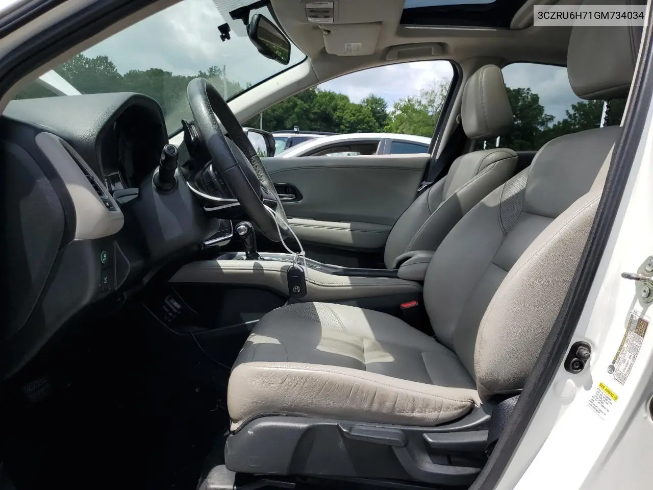 2016 Honda Hr-V Exl VIN: 3CZRU6H71GM734034 Lot: 65218025