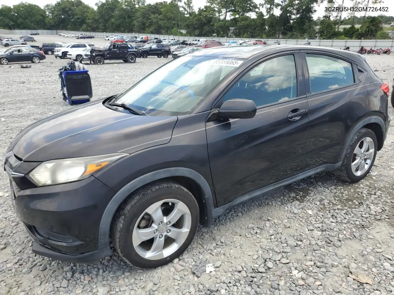 2016 Honda Hr-V Lx VIN: 3CZRU5H32GM726452 Lot: 65359065