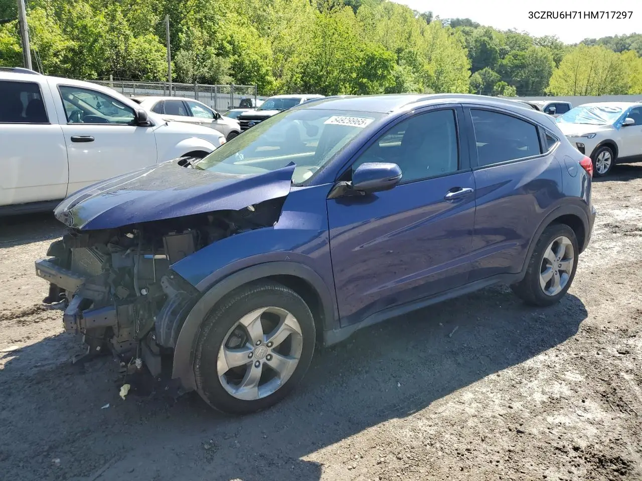 2017 Honda Hr-V Exl VIN: 3CZRU6H71HM717297 Lot: 54929965