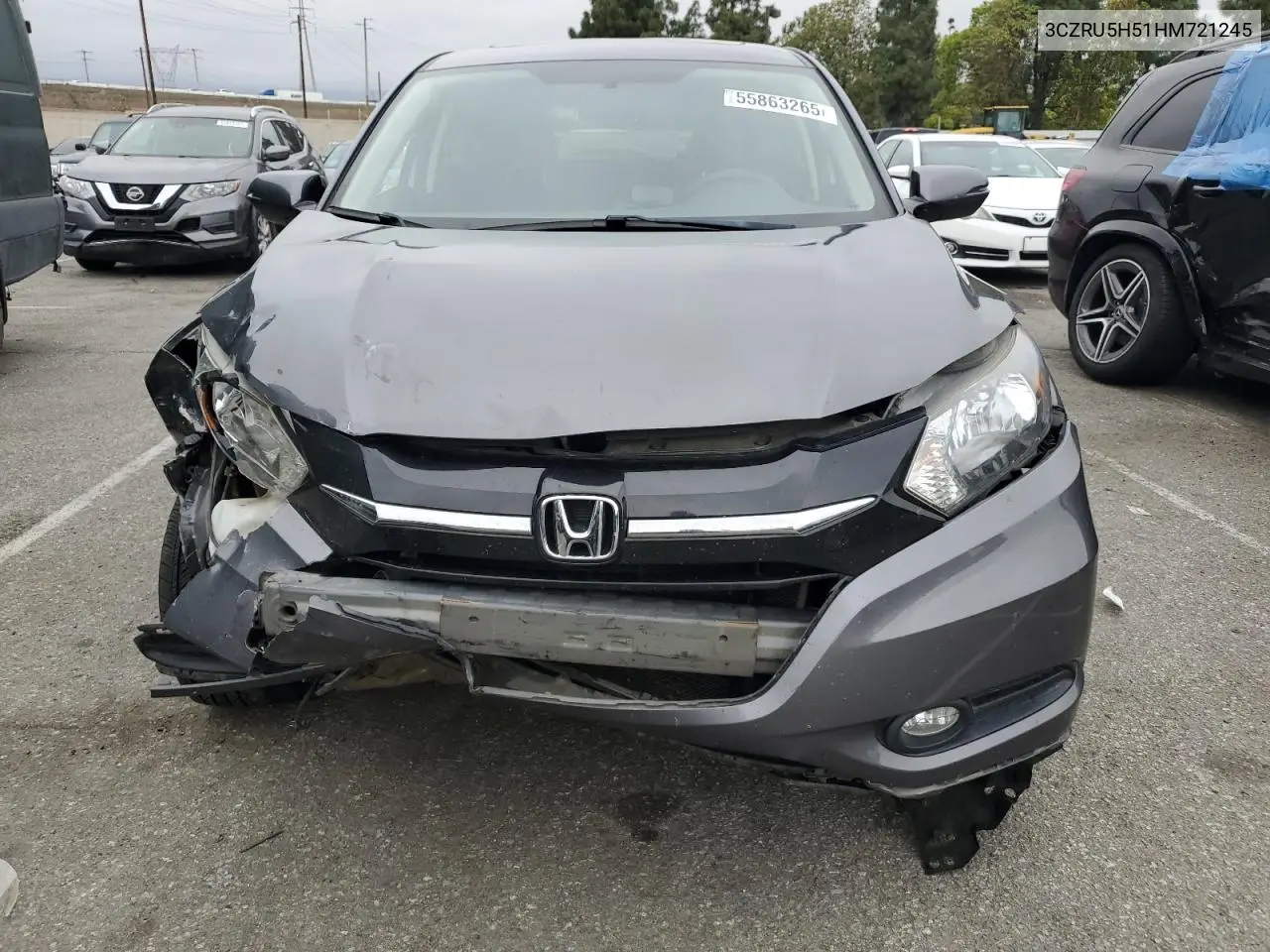 2017 Honda Hr-V Ex VIN: 3CZRU5H51HM721245 Lot: 55863265