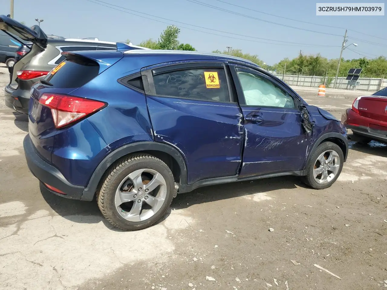 2017 Honda Hr-V Exl VIN: 3CZRU5H79HM703979 Lot: 56943195