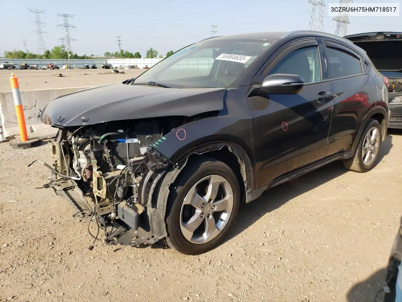 2017 Honda Hr-V Exl VIN: 3CZRU6H75HM718517 Lot: 56984655