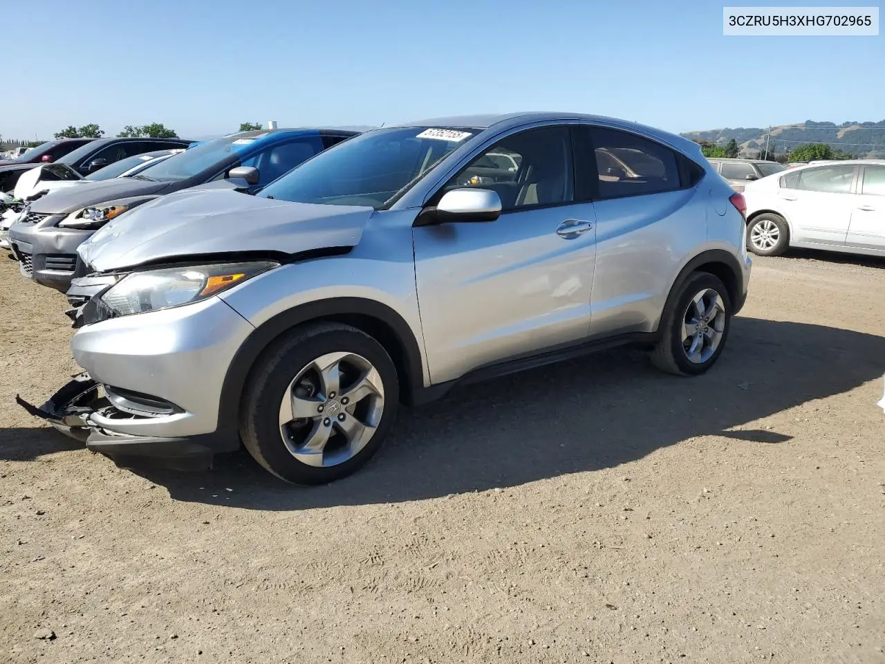 2017 Honda Hr-V Lx VIN: 3CZRU5H3XHG702965 Lot: 57352155