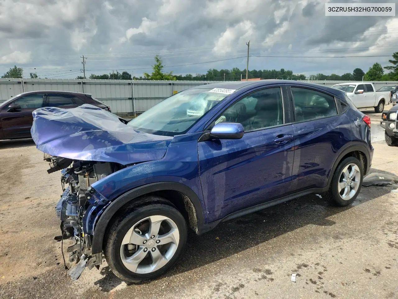 2017 Honda Hr-V Lx VIN: 3CZRU5H32HG700059 Lot: 62858095