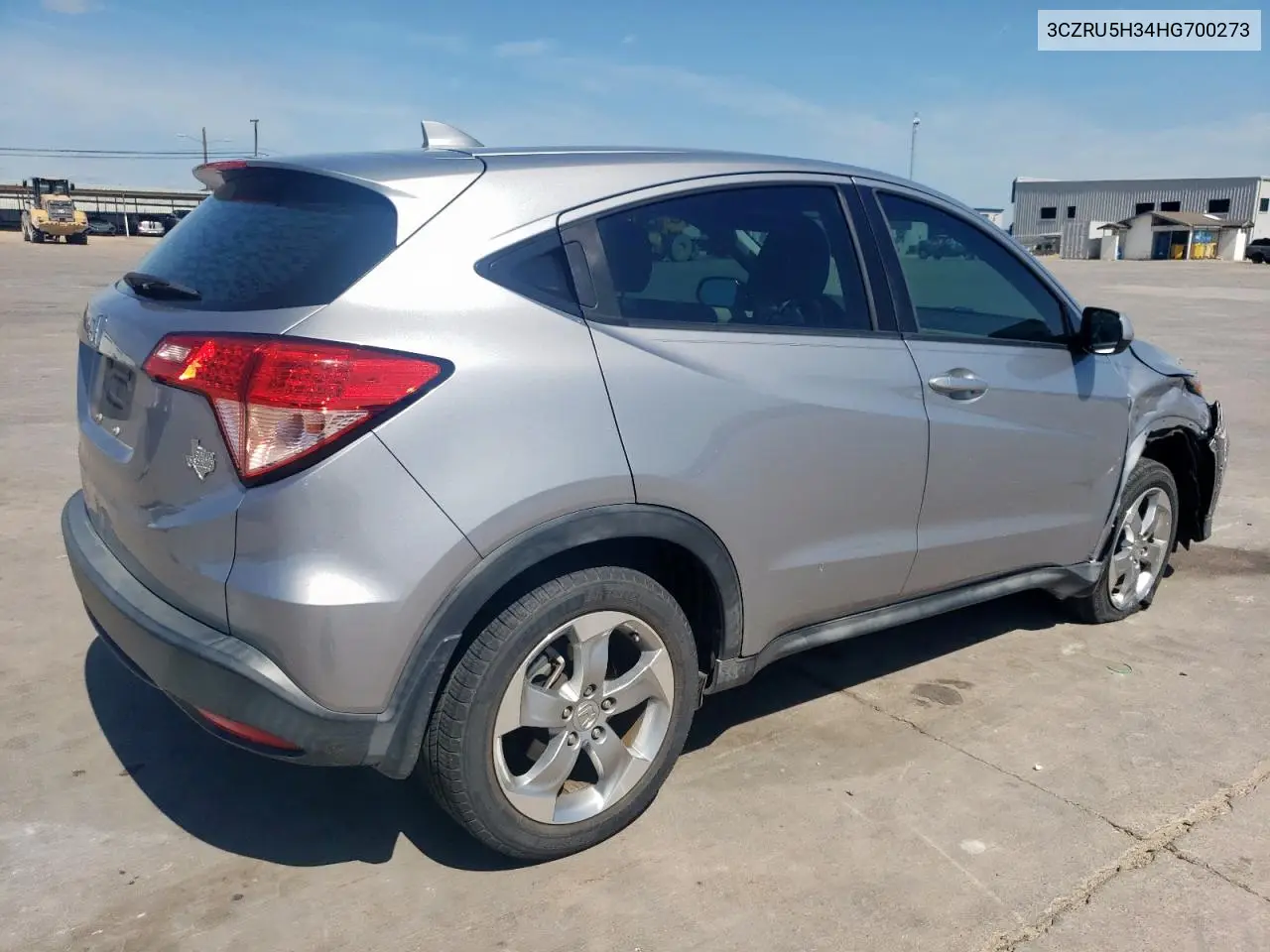 2017 Honda Hr-V Lx VIN: 3CZRU5H34HG700273 Lot: 63034045