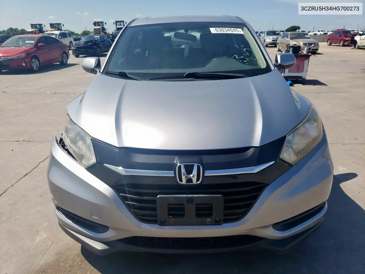2017 Honda Hr-V Lx VIN: 3CZRU5H34HG700273 Lot: 63034045