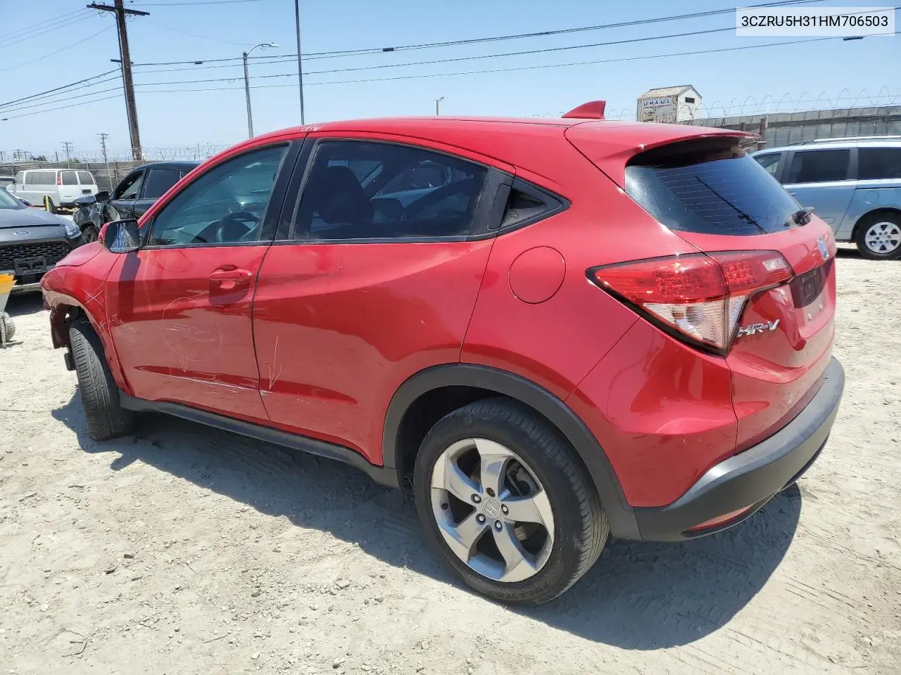 2017 Honda Hr-V Lx VIN: 3CZRU5H31HM706503 Lot: 63650175