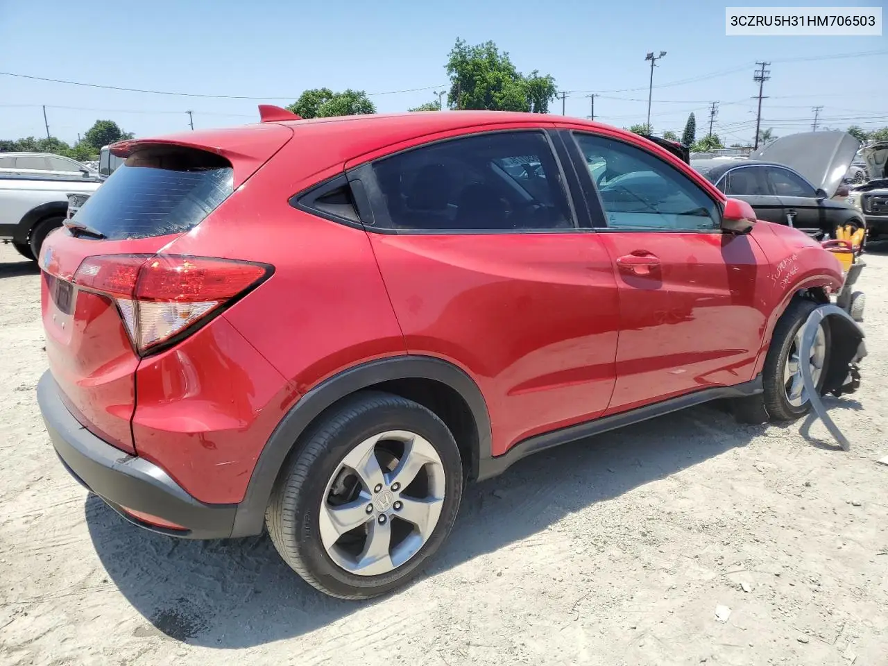 2017 Honda Hr-V Lx VIN: 3CZRU5H31HM706503 Lot: 63650175