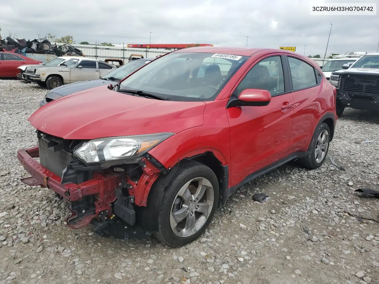 2017 Honda Hr-V Lx VIN: 3CZRU6H33HG704742 Lot: 64655185