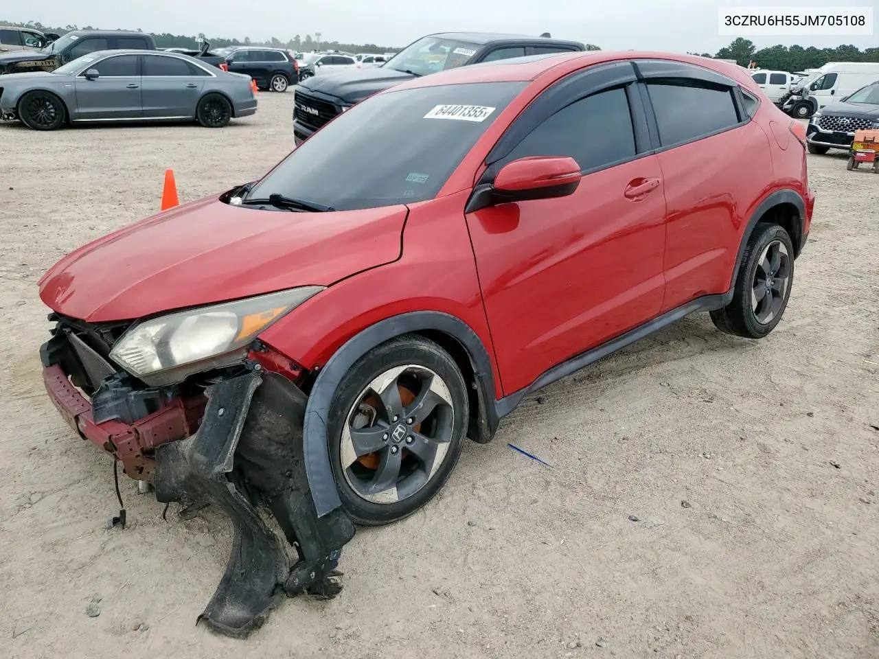 2018 Honda Hr-V Ex VIN: 3CZRU6H55JM705108 Lot: 64401355