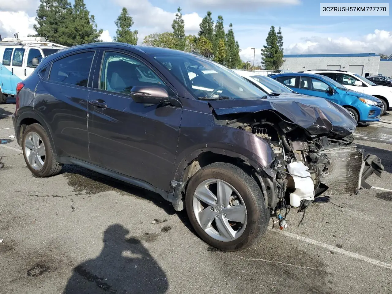 2019 Honda Hr-V Ex VIN: 3CZRU5H57KM727770 Lot: 44462385